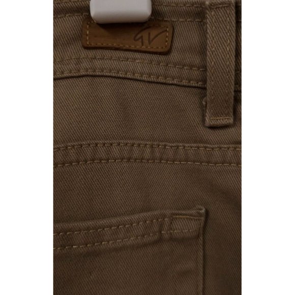 Gloria Vanderbilt Sz 12 Brown High Waist Straight Leg Stretch Logo Jeans 32X31 - Picture 6 of 10